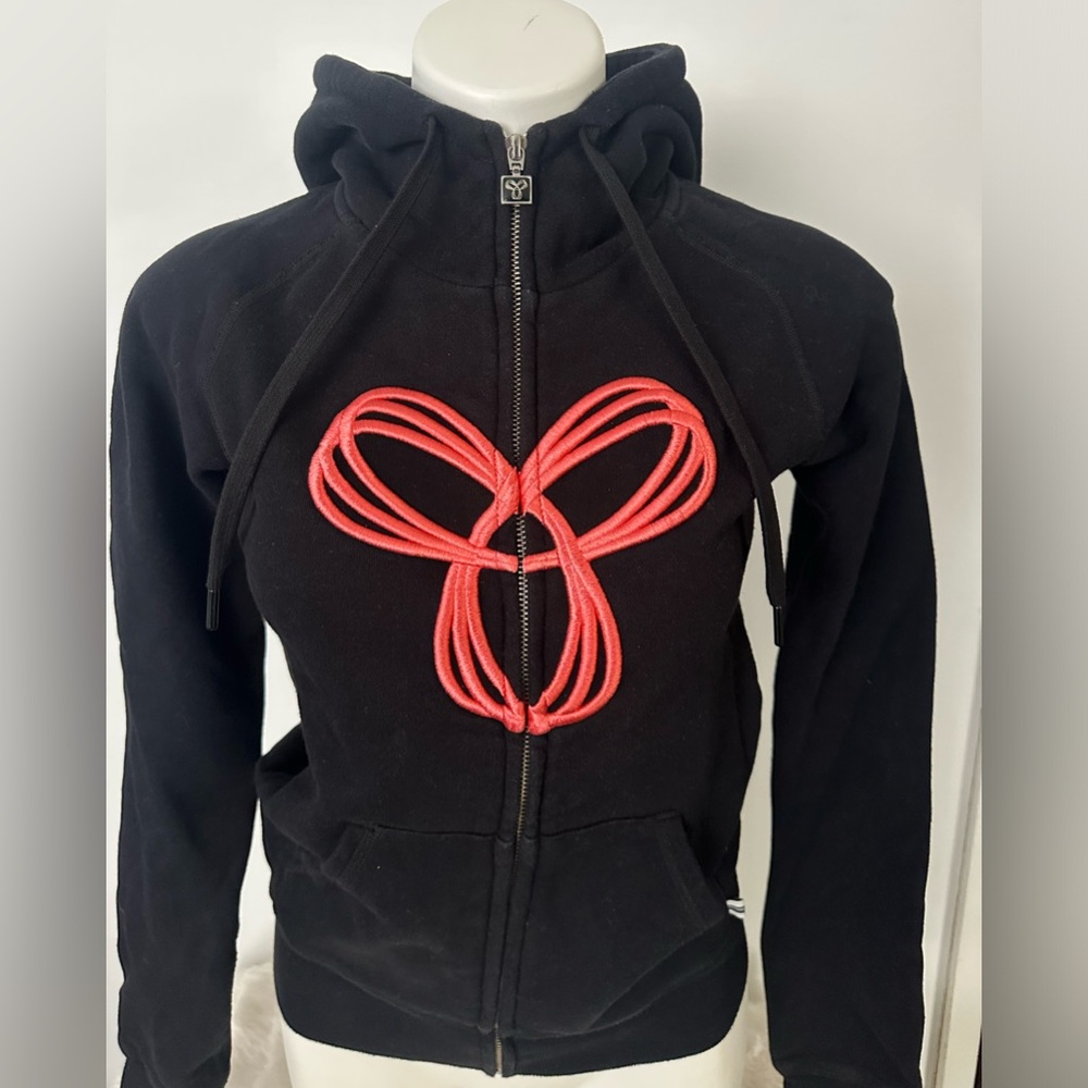 TNA Black Hoodie with Orange Knot Design